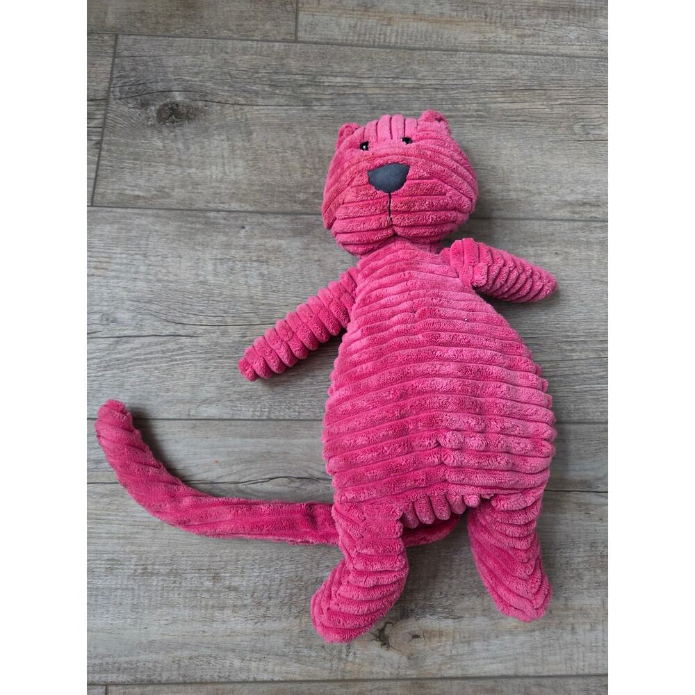 Jellycat London Pink Corduroy Cat Plush Soft Toy Stuffed Animal 12" Excellent